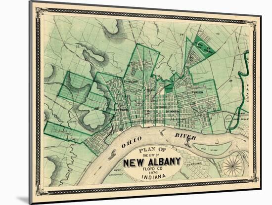 1876, New Albany City, Indiana, United States-null-Mounted Giclee Print