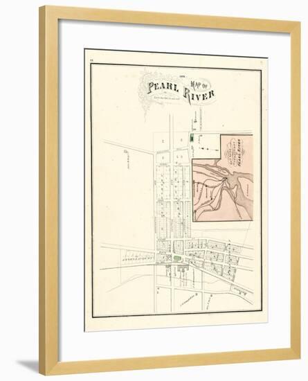 1876, Pearl River Map, New York, United States-null-Framed Giclee Print