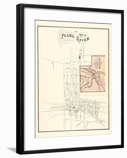 1876, Pearl River Map, New York, United States-null-Framed Giclee Print