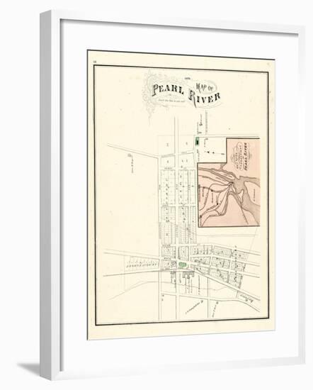 1876, Pearl River Map, New York, United States-null-Framed Giclee Print