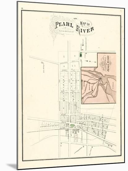 1876, Pearl River Map, New York, United States-null-Mounted Giclee Print