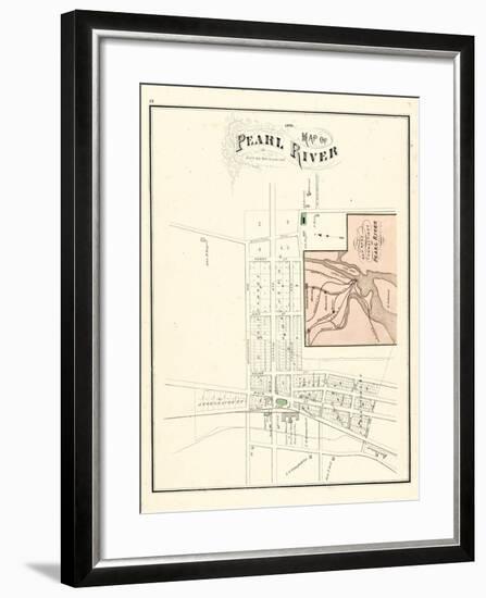 1876, Pearl River Map, New York, United States-null-Framed Giclee Print