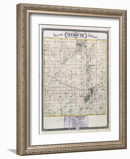 1876, Plymouth Township, Northville, Waterford, Michigan, United States-null-Framed Giclee Print