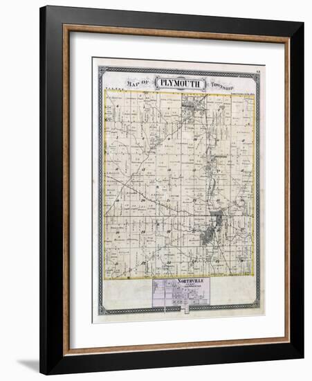 1876, Plymouth Township, Northville, Waterford, Michigan, United States-null-Framed Giclee Print