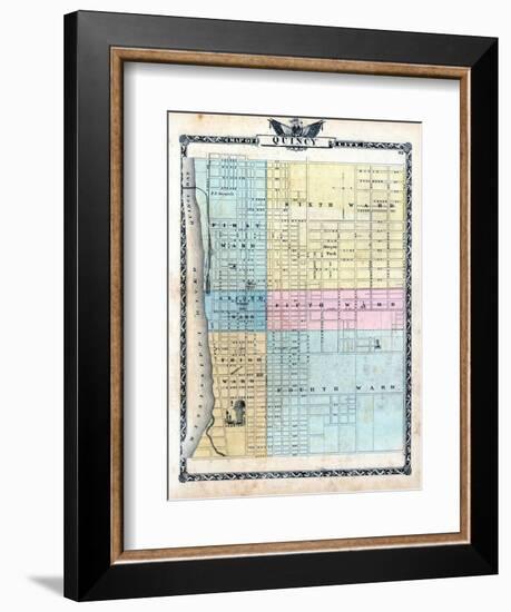 1876, Quincy City Map, Illinois, United States-null-Framed Giclee Print