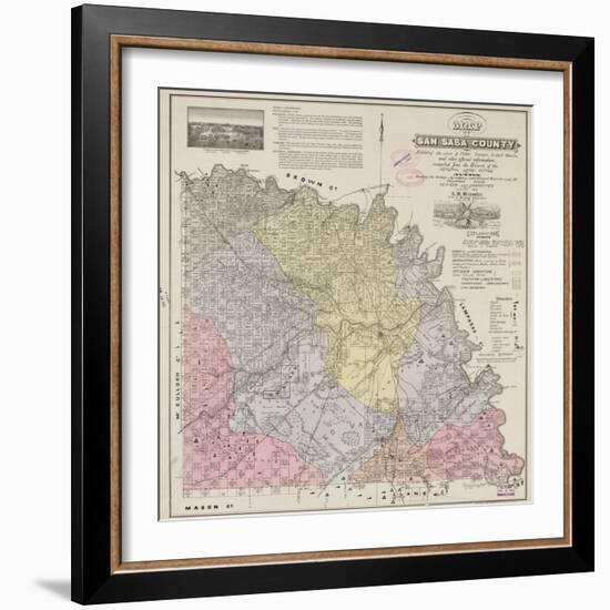 1876, San Saba County 1876, Texas, United States-null-Framed Giclee Print