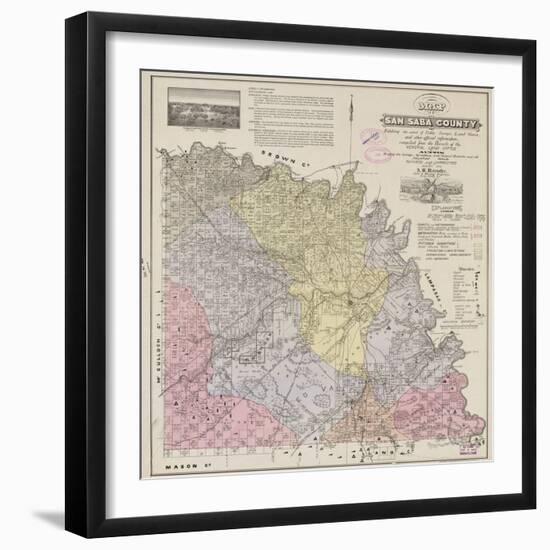 1876, San Saba County 1876, Texas, United States-null-Framed Giclee Print