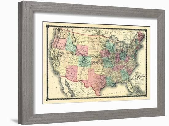 1876, United States Railroad, Missouri, United States-null-Framed Giclee Print