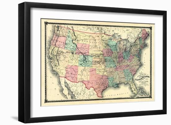 1876, United States Railroad, Missouri, United States-null-Framed Giclee Print