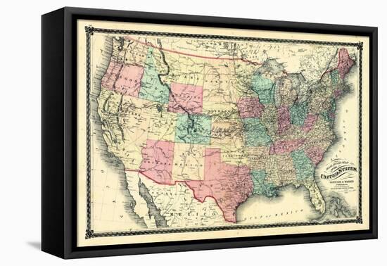 1876, United States Railroad, Missouri, United States-null-Framed Premier Image Canvas
