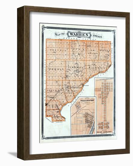 1876, Warren County, Williamsport, West Lebanon, Indiana, United States-null-Framed Giclee Print