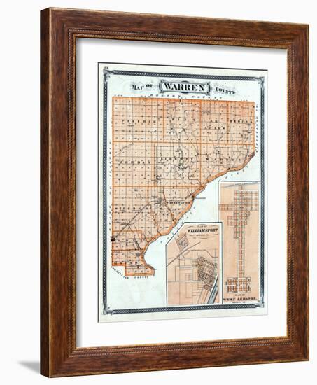 1876, Warren County, Williamsport, West Lebanon, Indiana, United States-null-Framed Giclee Print