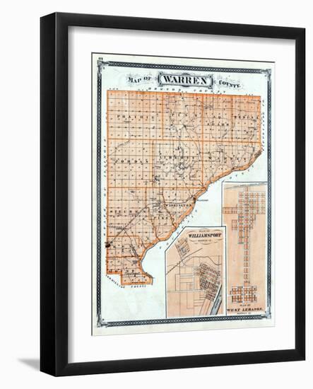 1876, Warren County, Williamsport, West Lebanon, Indiana, United States-null-Framed Giclee Print