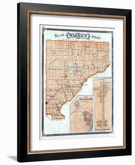 1876, Warren County, Williamsport, West Lebanon, Indiana, United States-null-Framed Giclee Print