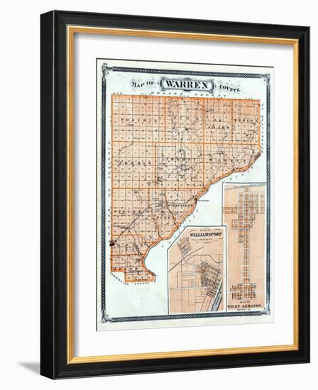 1876, Warren County, Williamsport, West Lebanon, Indiana, United States-null-Framed Giclee Print