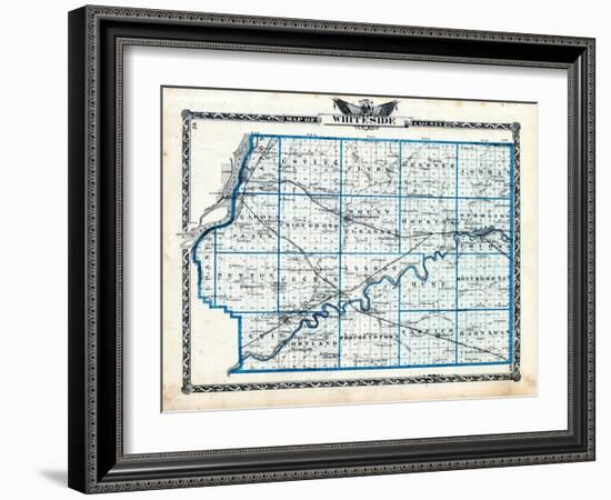 1876, Whiteside County Map, Illinois, United States-null-Framed Giclee Print