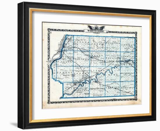 1876, Whiteside County Map, Illinois, United States-null-Framed Giclee Print