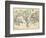 1876, World, Map of the World 1876-null-Framed Giclee Print