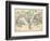 1876, World, Map of the World 1876-null-Framed Giclee Print