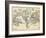 1876, World, Map of the World 1876-null-Framed Giclee Print