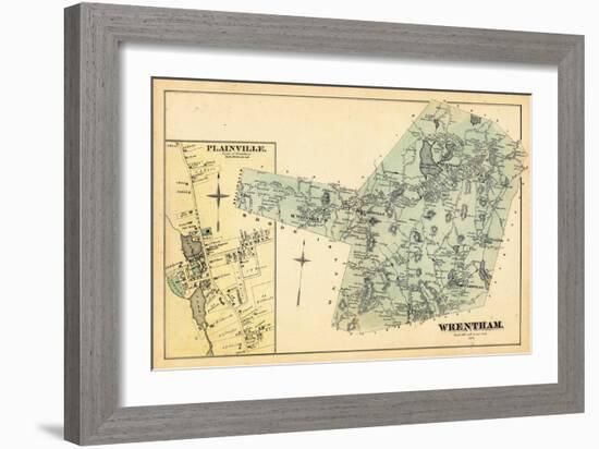 1876, Wrentham, Plainville Town, Massachusetts, United States-null-Framed Giclee Print