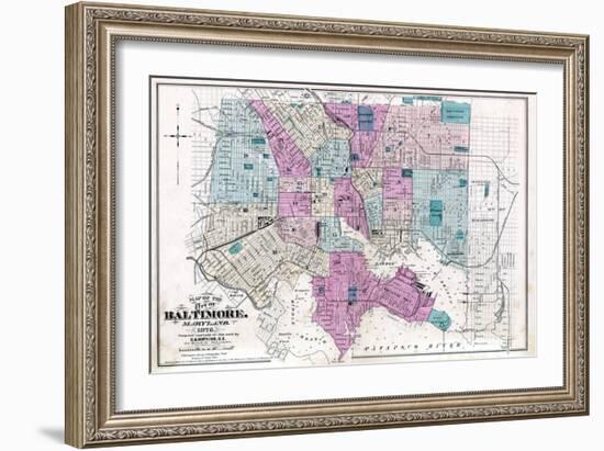 1877, Baltimore City, Maryland, United States-null-Framed Giclee Print