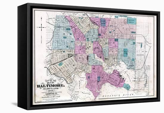 1877, Baltimore City, Maryland, United States-null-Framed Premier Image Canvas