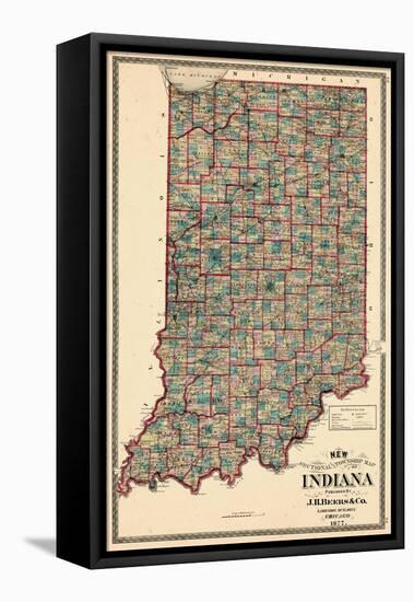 1877, Indiana State, Indiana, United States-null-Framed Premier Image Canvas