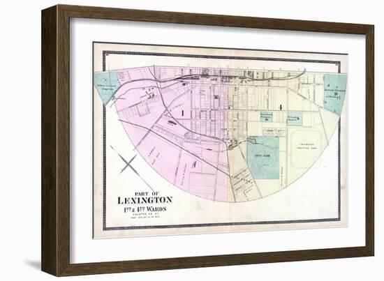 1877, Lexington - Wards 1 and 4, Kentucky, United States-null-Framed Giclee Print