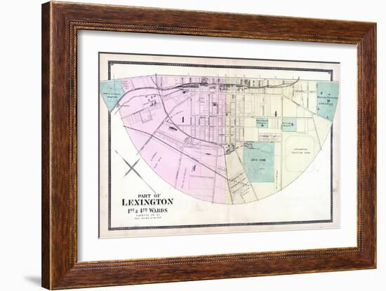 1877, Lexington - Wards 1 and 4, Kentucky, United States-null-Framed Giclee Print