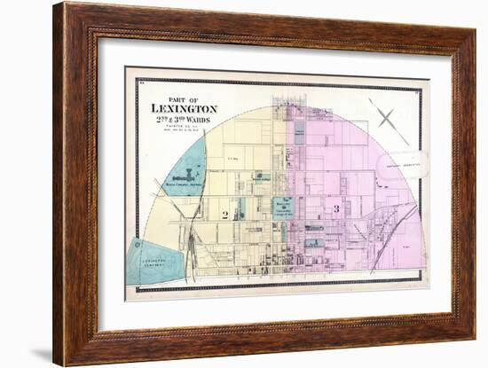 1877, Lexington - Wards 2 and 3, Kentucky, United States-null-Framed Giclee Print