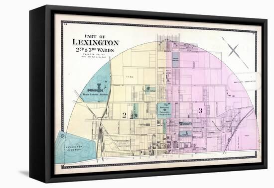 1877, Lexington - Wards 2 and 3, Kentucky, United States-null-Framed Premier Image Canvas