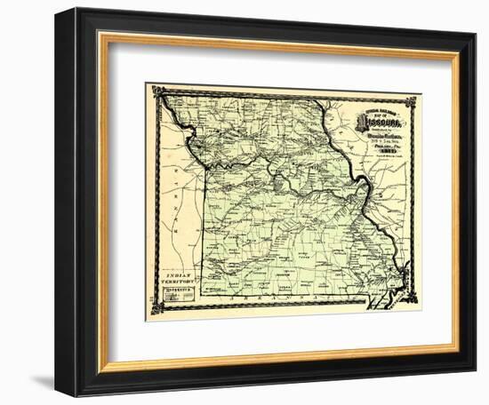 1877, State Map, Missouri, United States-null-Framed Giclee Print