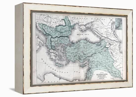 1878, The Ottoman Empire, Kingdom of Greece, Black Sea-null-Framed Premier Image Canvas