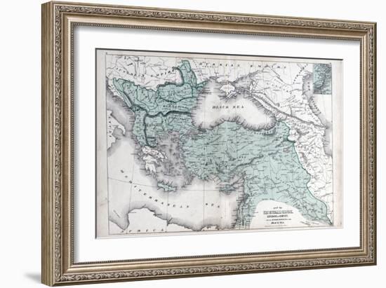1878, The Ottoman Empire, Kingdom of Greece, Black Sea-null-Framed Giclee Print