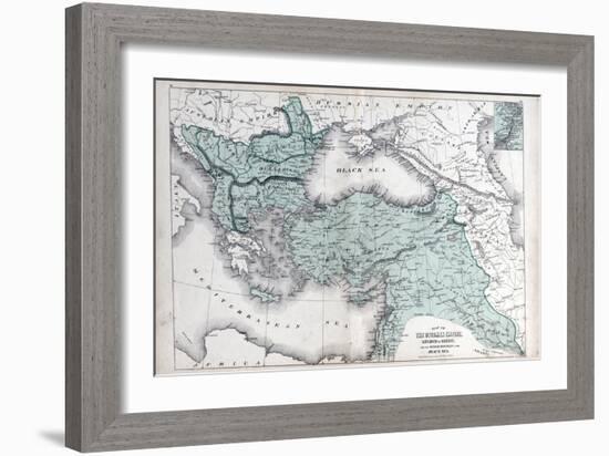 1878, The Ottoman Empire, Kingdom of Greece, Black Sea-null-Framed Giclee Print