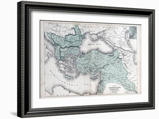 1878, The Ottoman Empire, Kingdom of Greece, Black Sea-null-Framed Giclee Print