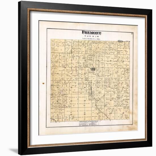 1879, Fremont Township, Dushville, Winn, Pine River, Michigan, United States-null-Framed Giclee Print