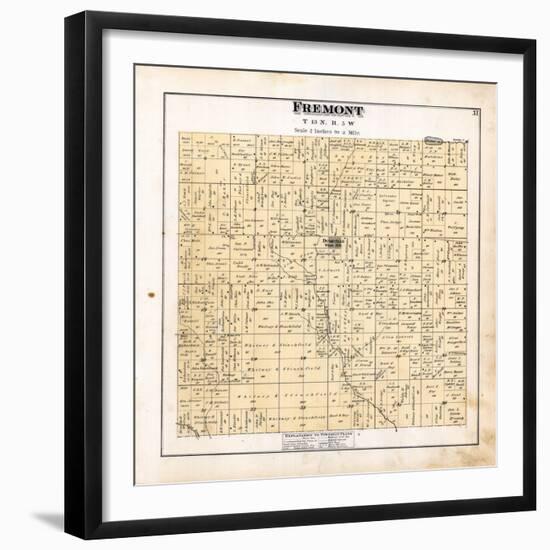 1879, Fremont Township, Dushville, Winn, Pine River, Michigan, United States-null-Framed Giclee Print