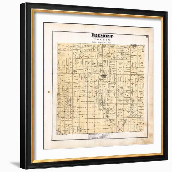 1879, Fremont Township, Dushville, Winn, Pine River, Michigan, United States-null-Framed Giclee Print