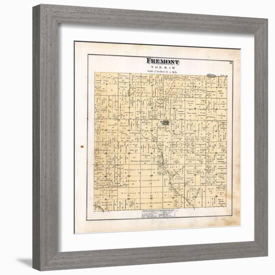 1879, Fremont Township, Dushville, Winn, Pine River, Michigan, United States-null-Framed Giclee Print