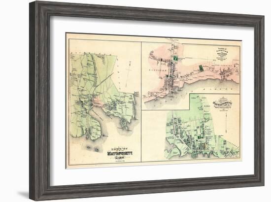 1879, Mattapoisett Town, Sippican, Old Landing Village, Mattapoisett, Massachusetts, Unite States-null-Framed Giclee Print