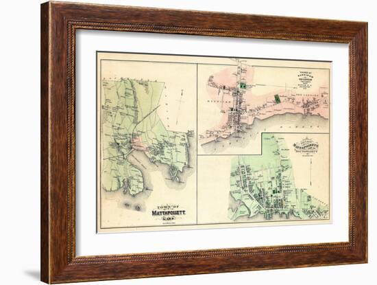 1879, Mattapoisett Town, Sippican, Old Landing Village, Mattapoisett, Massachusetts, Unite States-null-Framed Giclee Print