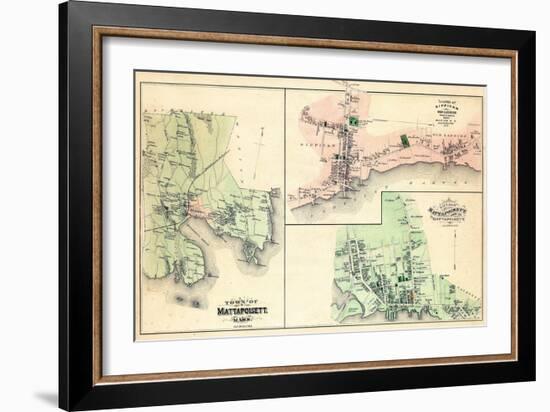 1879, Mattapoisett Town, Sippican, Old Landing Village, Mattapoisett, Massachusetts, Unite States-null-Framed Giclee Print