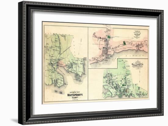 1879, Mattapoisett Town, Sippican, Old Landing Village, Mattapoisett, Massachusetts, Unite States-null-Framed Giclee Print