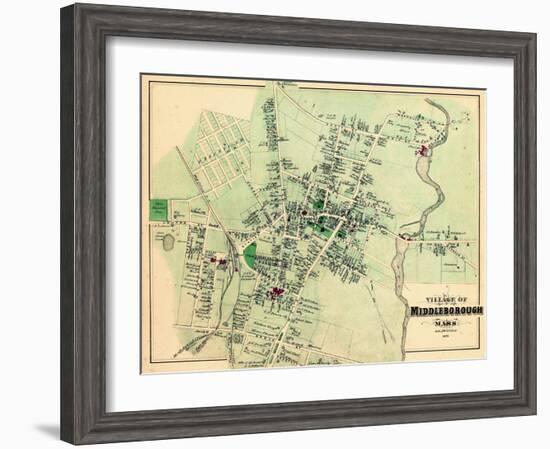 1879, Middleborough Village, Massachusetts, United States-null-Framed Giclee Print