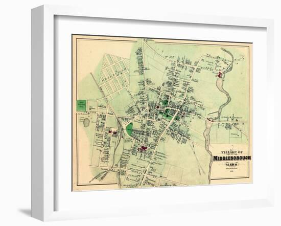 1879, Middleborough Village, Massachusetts, United States-null-Framed Giclee Print