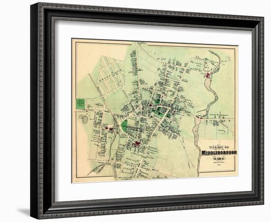 1879, Middleborough Village, Massachusetts, United States-null-Framed Giclee Print