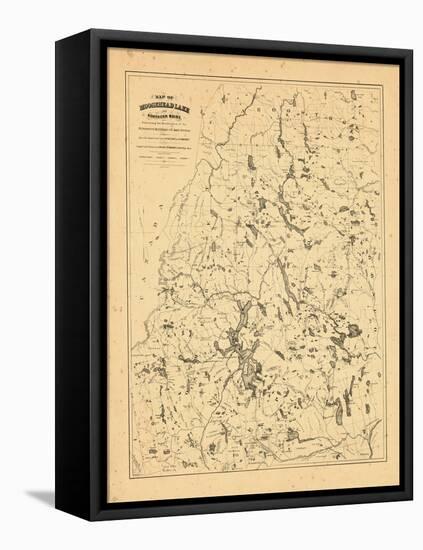 1879, Moosehead Lake, Maine-null-Framed Premier Image Canvas