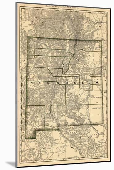 1879, New Mexico State Map, New Mexico, United States-null-Mounted Giclee Print
